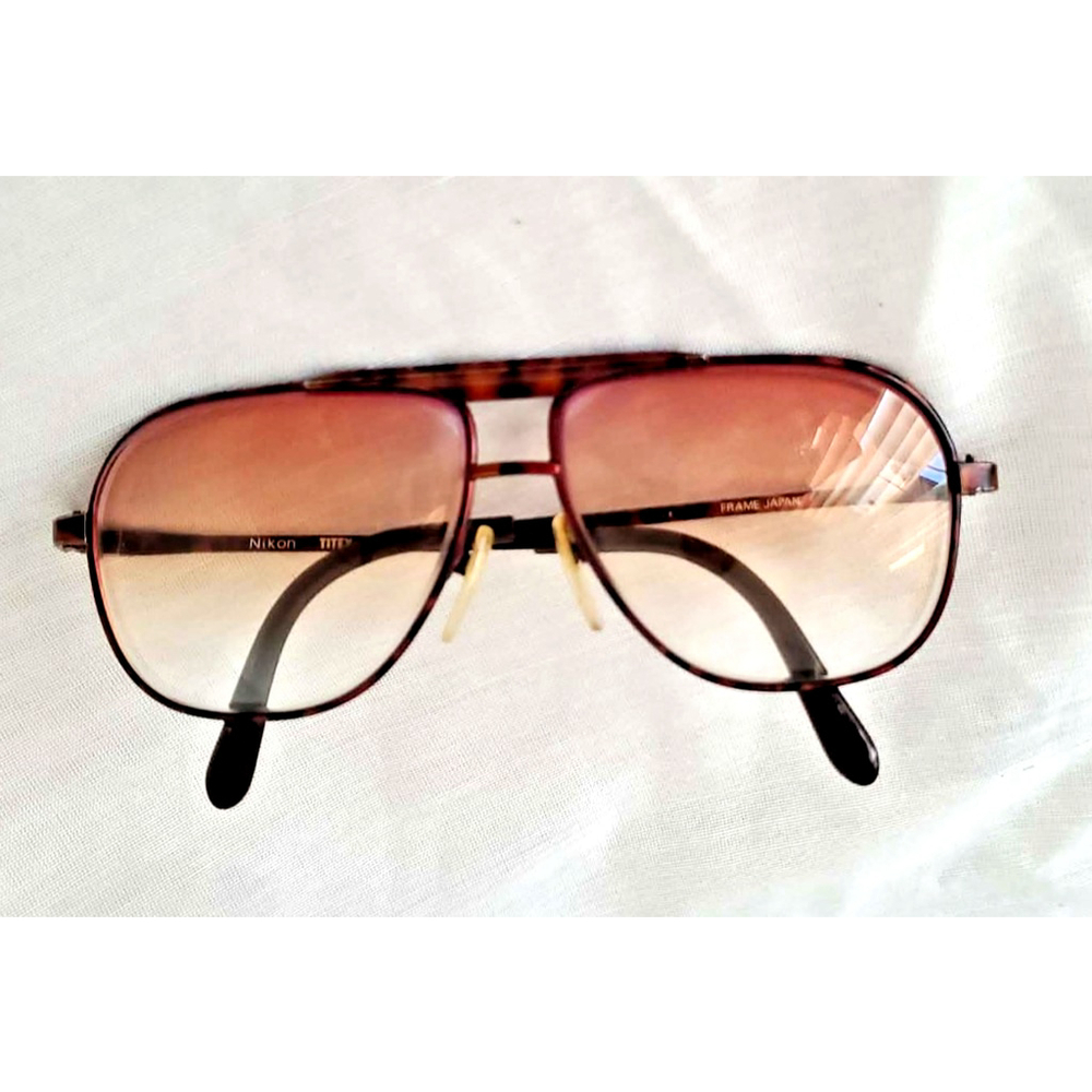 Nikon TITEX Eyeglass Frames Vintage EB 488T Tortoise Aviator, Frames only